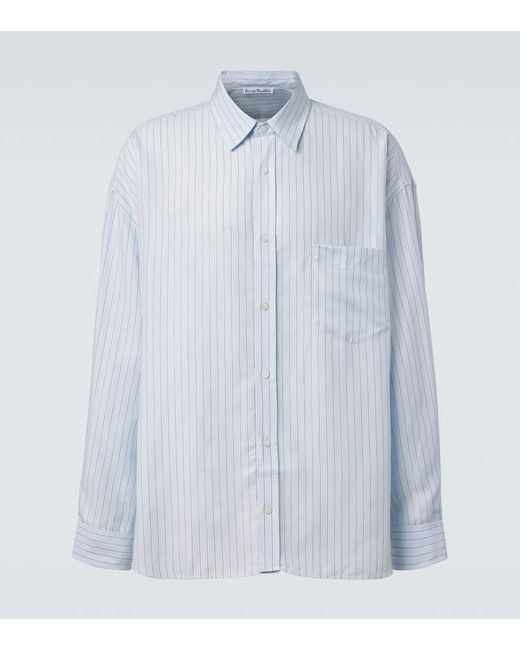Acne Blue Striped Shirt for men