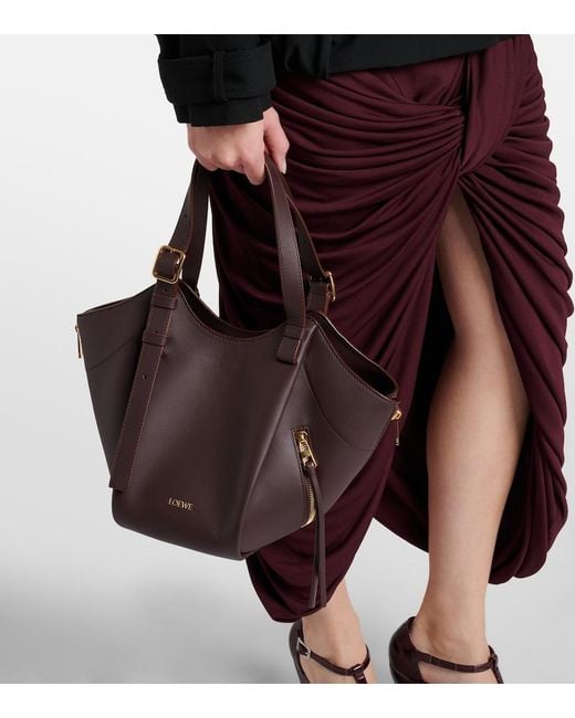 Loewe Brown Flip Hammock Bag