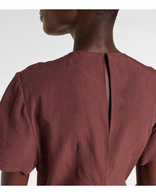 Vestido Midi Paula's Ibiza Con Lazada Loewe de color Red