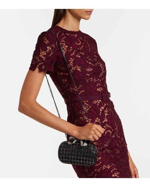 Self-Portrait Black Small Beaded Clutch