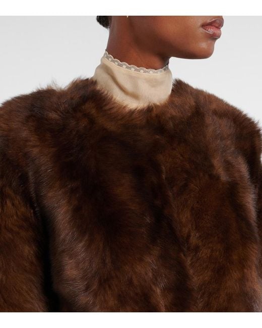 Zimmermann Brown Hypnotic Shearling Jacket