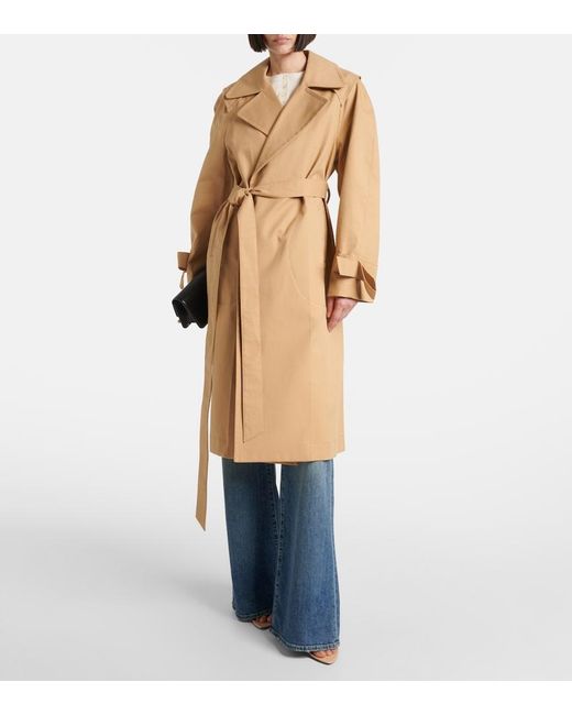 Victoria Beckham Natural Cotton Trench Coat