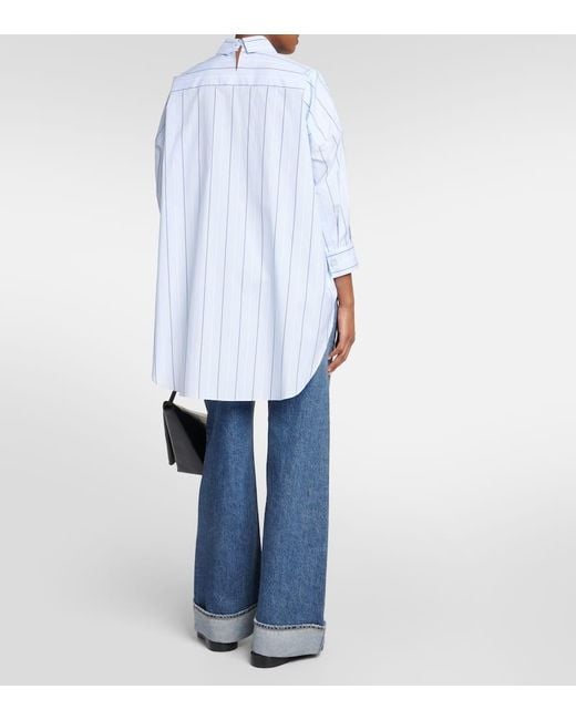 Marni Blue Oversize-Hemd aus Baumwollpopeline