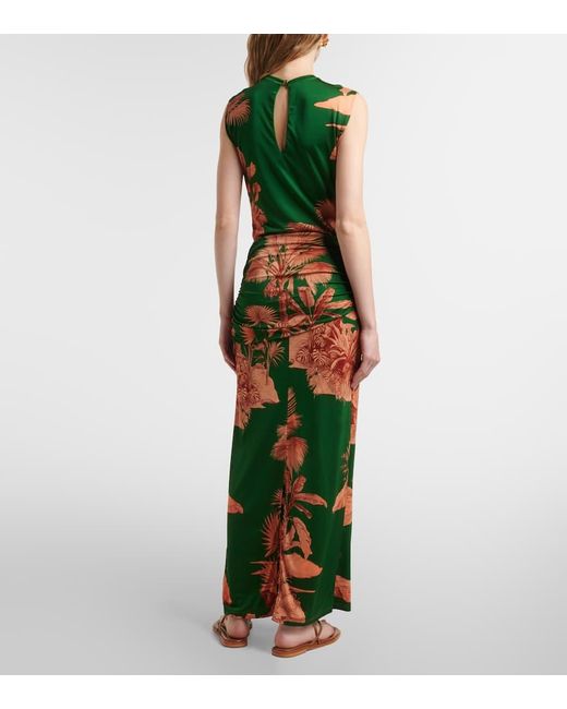 Johanna Ortiz Green Finding The Way Floral Maxi Dress