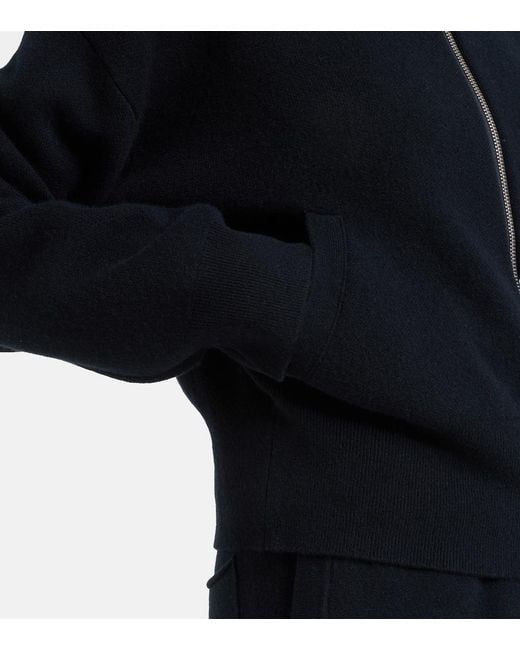 Extreme Cashmere Black N°385 Xtra Cute Cashmere Zip-Up Sweater
