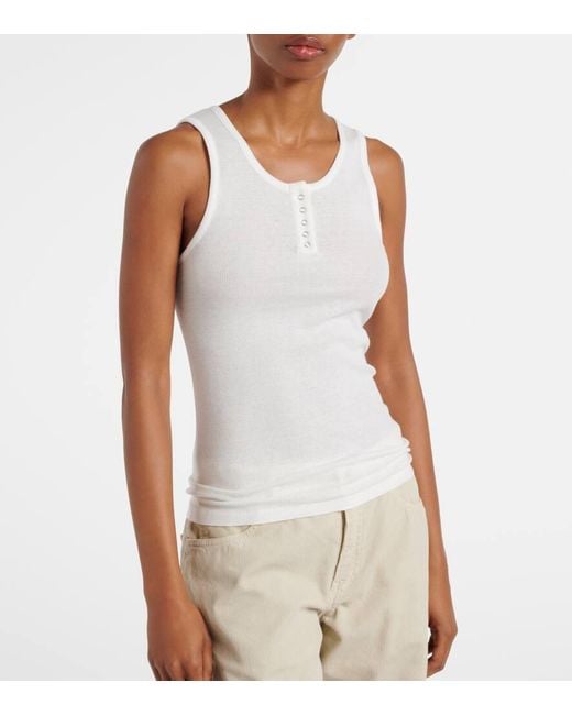 Top Mansel En Mezcla De Algodon The Row de color White