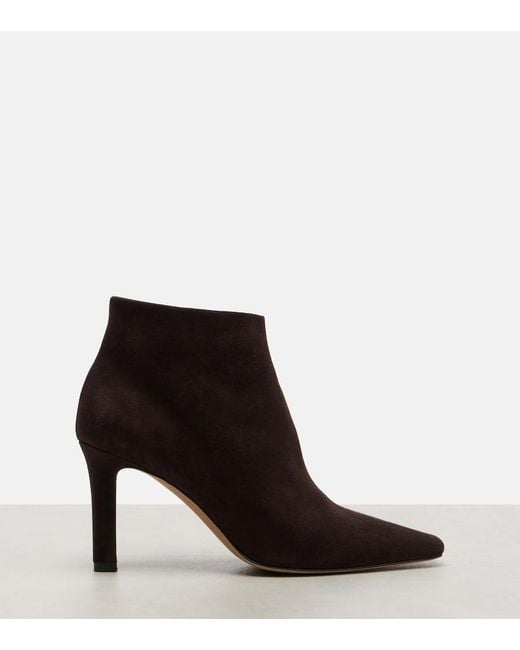The Row Brown Carla Suede Ankle Boots