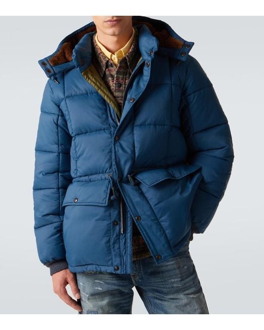 RRL Blue Ripstop Puffer Jacket for men