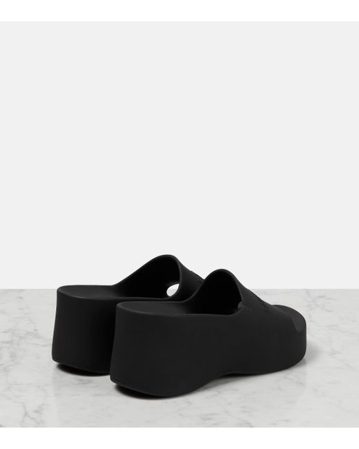 Balenciaga Black Platform Slides