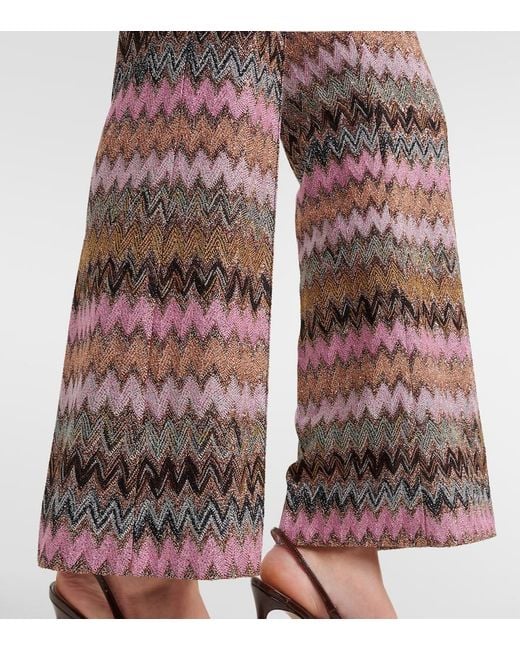 Missoni Zig Zag Metallic Flared Pants