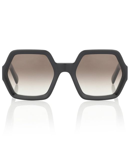 Céline Black Hexagonal Sunglasses
