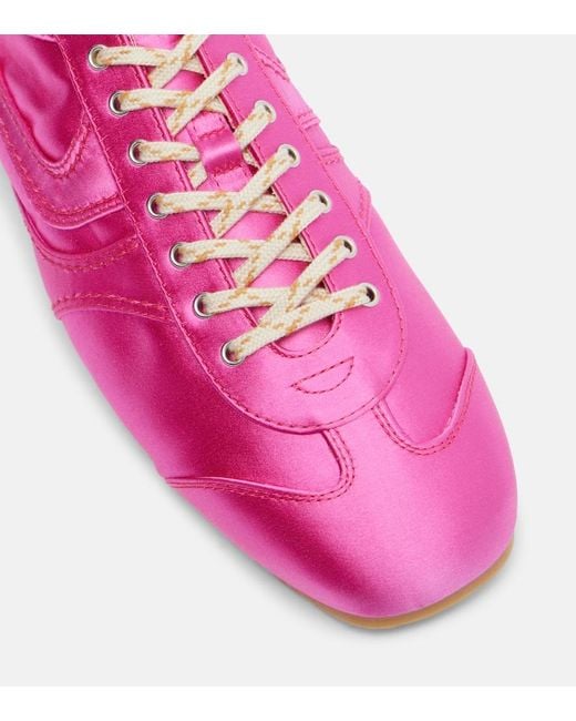 Dries Van Noten Pink Satin Sneakers