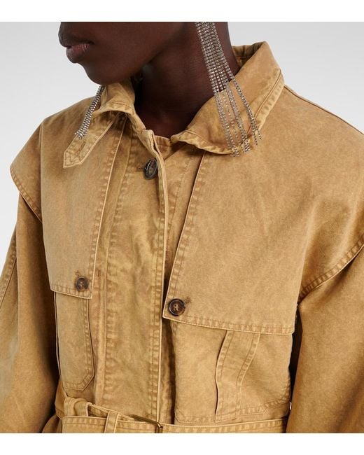 Isabel Marant Natural Michaela Denim Trench Coat