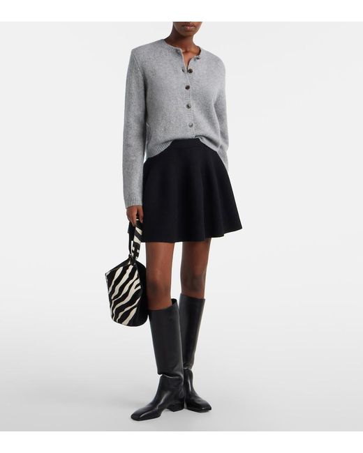 Lisa Yang Gray Felicia Cashmere And Silk Cardigan