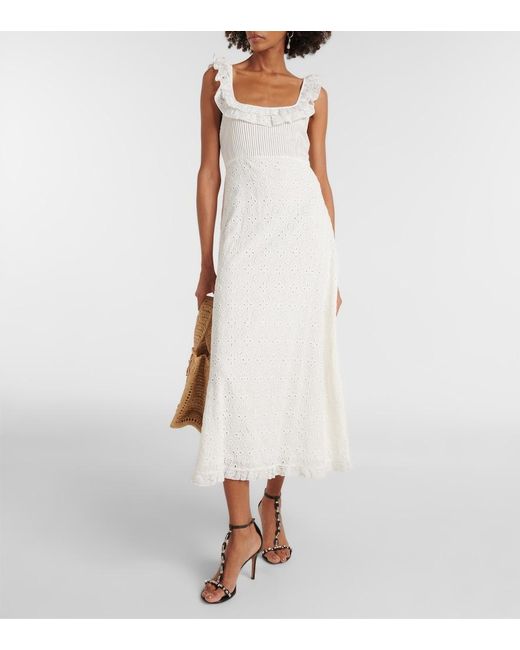 Abito Midi Patsy di Rixo in White