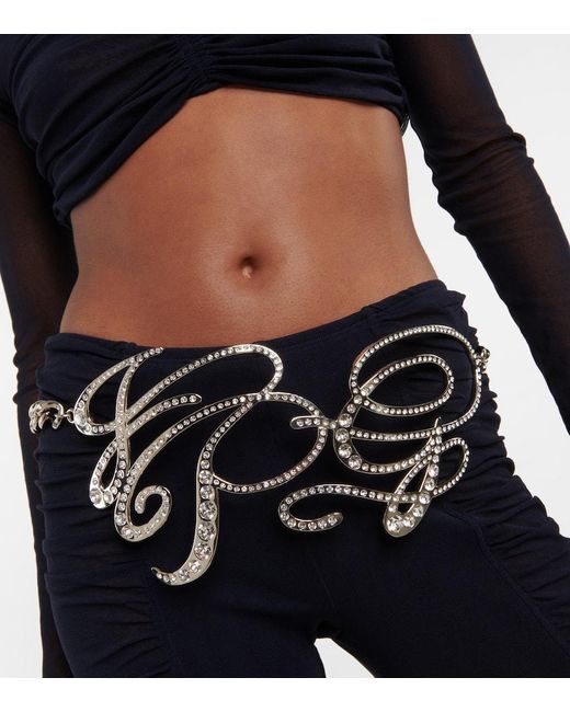 Embellished chain belt