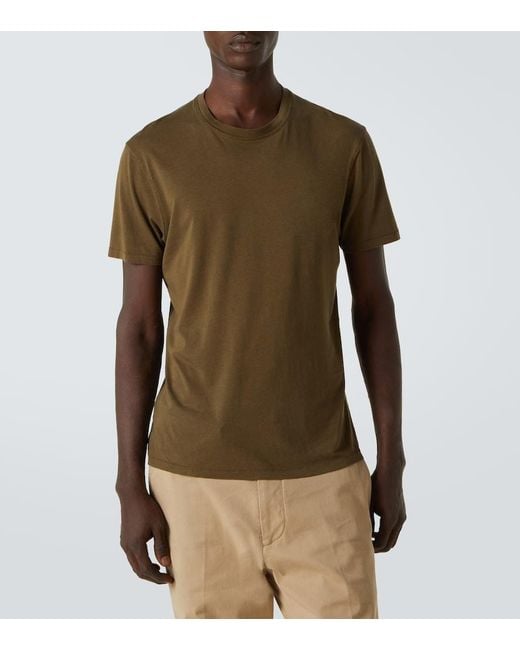 Tom Ford Green Jersey T-Shirt for men