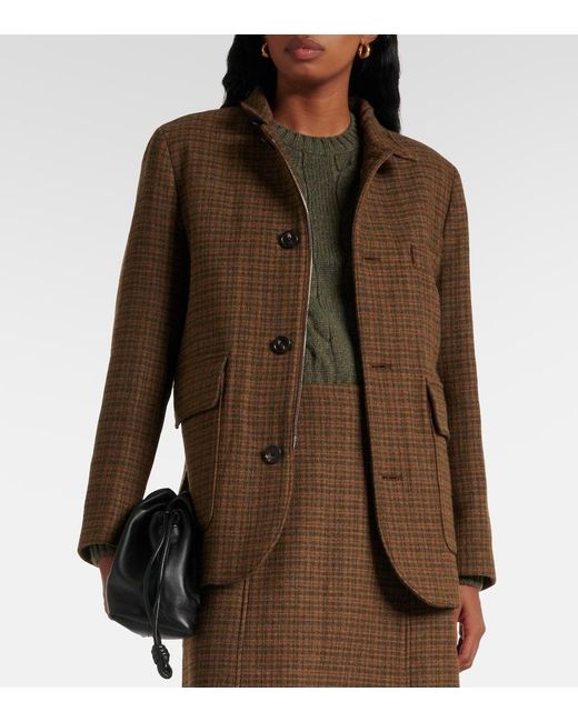 Loro Piana Brown Roadster Wool, Cashmere, And Mohair Jacket