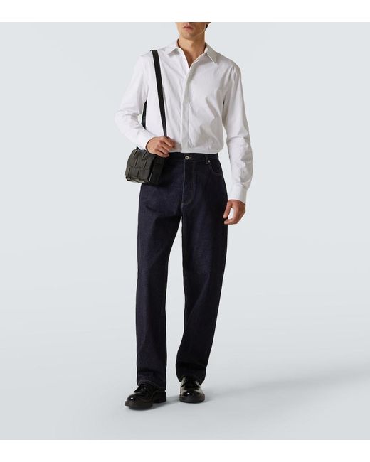 Sac A Bandouliere Cassette En Cuir Intreccio Bottega Veneta pour homme en coloris Black