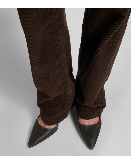 The Row Black Liisa Three Leather Pumps