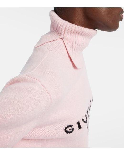 Givenchy Pink Wool And Cashmere Turtleneck Sweater