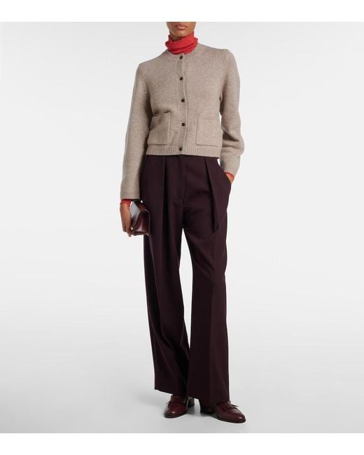 Jardin Des Orangers Natural Wool And Cashmere Cardigan