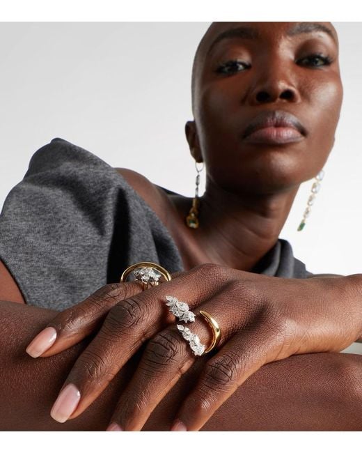 Anillo Golden Strada De Oro De 18 Ct Con Diamantes YEPREM de color Metallic