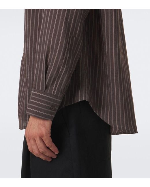 Studio Nicholson Brown View Striped Shirt for men
