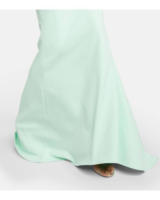 Vestido de fiesta en crepe con capa Safiyaa de color Green
