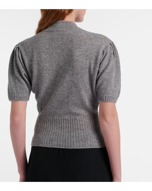 Simone Rocha Gray Embellished Cashmere Sweater