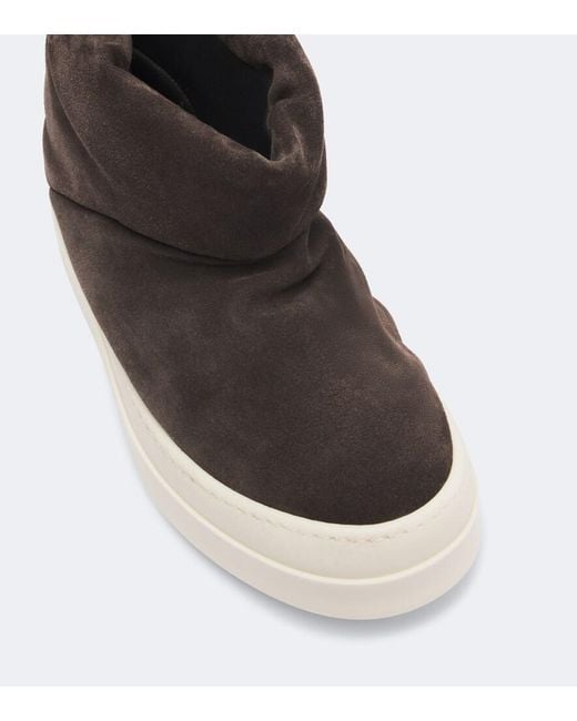 Rick Owens Black Mega Bumper Suede Ankle Boots