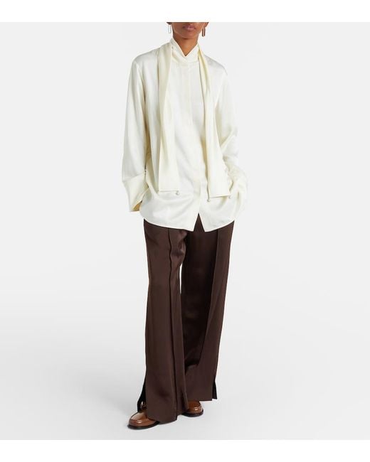 Jil Sander Brown Wide-Leg Pants