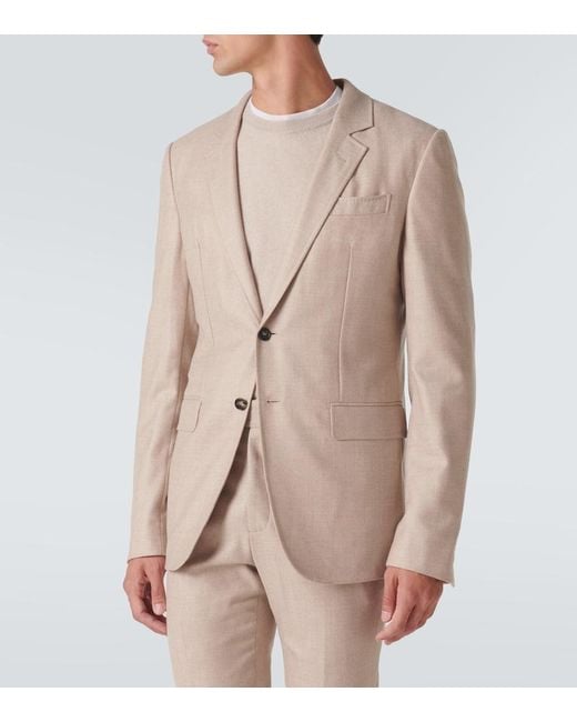 Gabriela Hearst Natural Irving Wool And Cashmere Flannel Suit Jacket for men