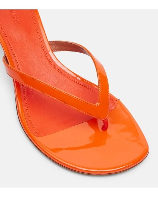 AMINA MUADDI Red Juliette 45 Patent Leather Thong Sandals