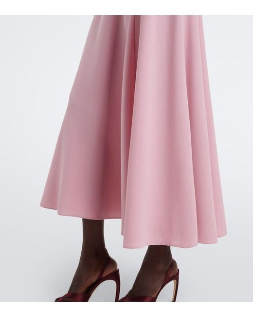 Roksanda Purple Oryn Draped Asymmetric Crepe Midi Dress