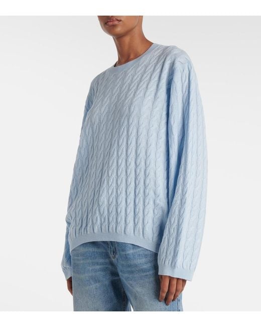 Jardin Des Orangers Blue Wool And Cashmere Sweater