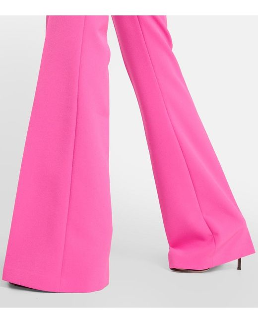 Safiyaa Pink High-Rise Hose Alexa aus Crepe