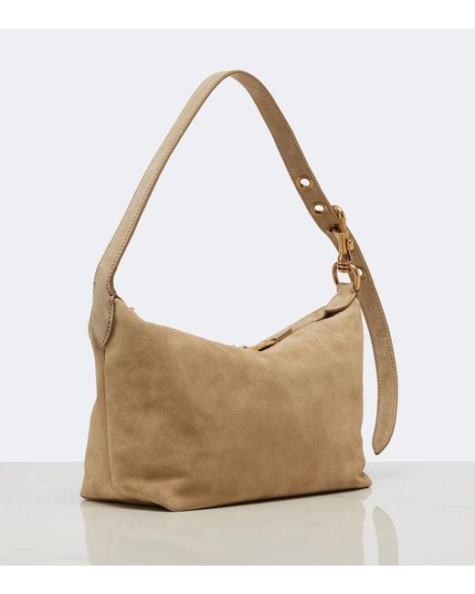 Miu Miu White Spirit Small Suede Shoulder Bag