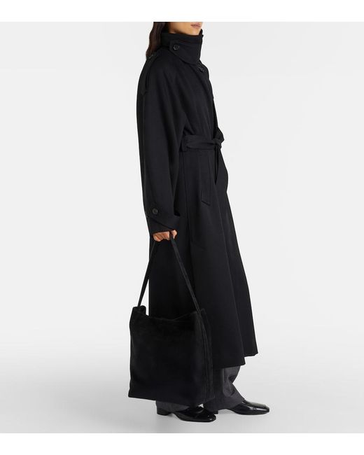 Aesther Ekme Black Sac Supple Suede Tote Bag