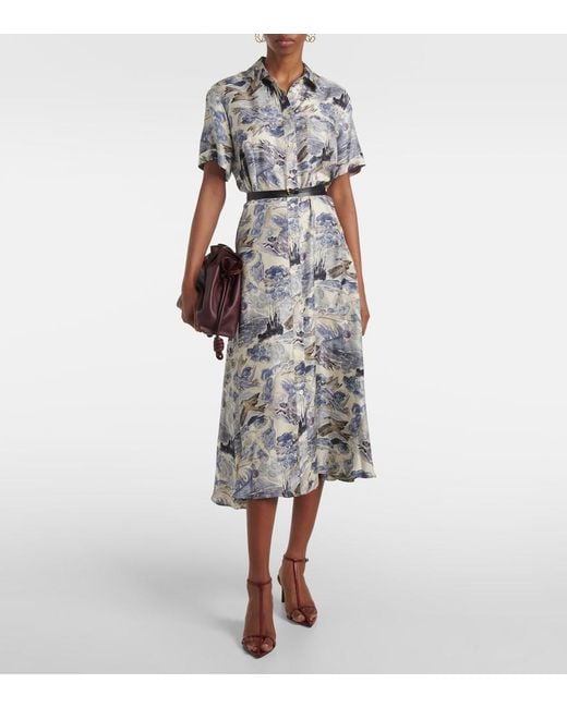 Altuzarra Gray Kiera Silk Shirt Dress