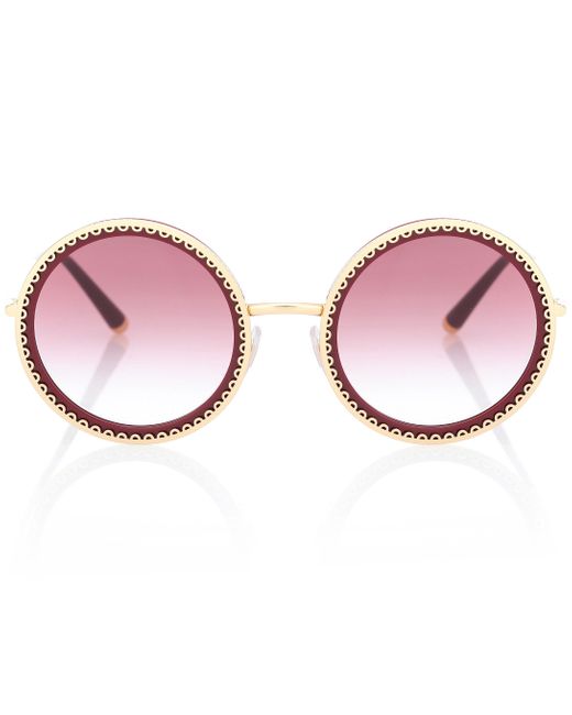 Dolce & Gabbana Pink Runde Sonnenbrille