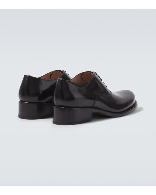 The Row Black Kai Leather Derby Shoes for men