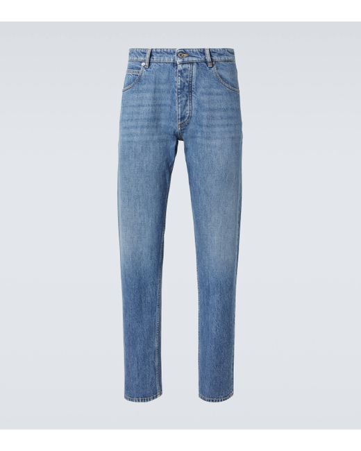 Bottega Veneta Blue Mid-rise Straight Jeans for men