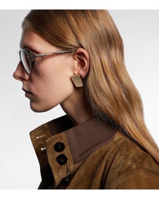 Tom Ford Marcus T Icon Aviator Sunglasses in Gray | Lyst display picture 1