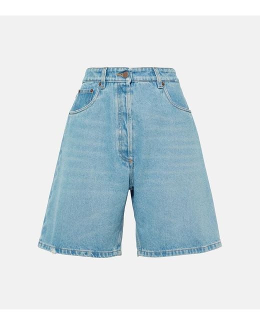 Prada Blue Denim Bermuda Shorts