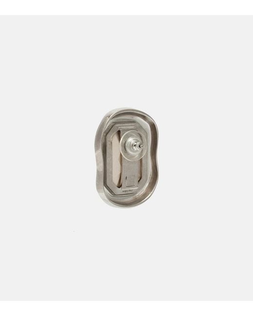 Givenchy White Sculptural Crystal Embellished Earrings