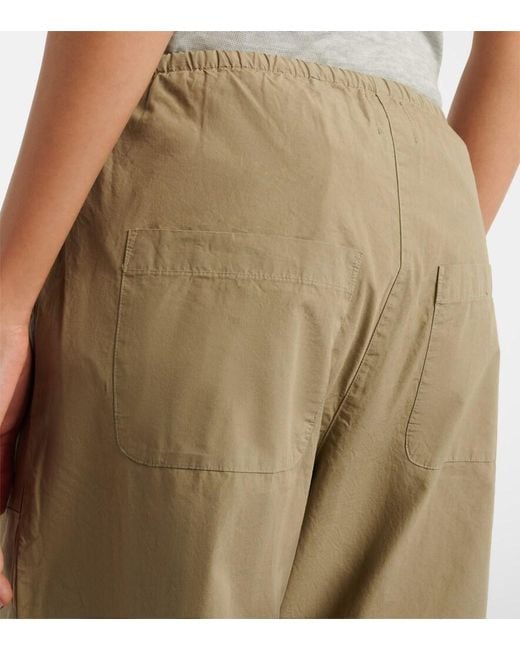 Leset Natural Kyoto Cotton Wide-Leg Pants