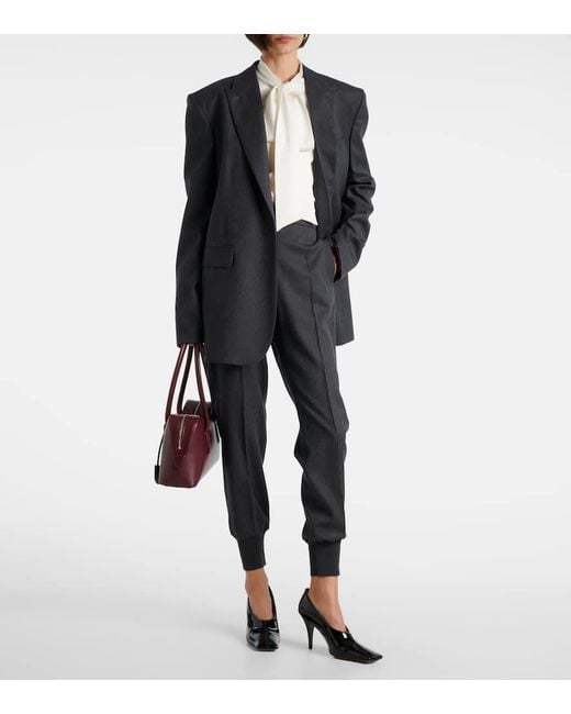 Stella McCartney Black Iconic Wool Flannel Blazer