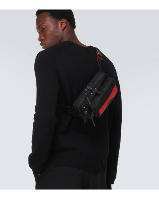 Christian Louboutin Red Loubideal Embellished Belt Bag for men
