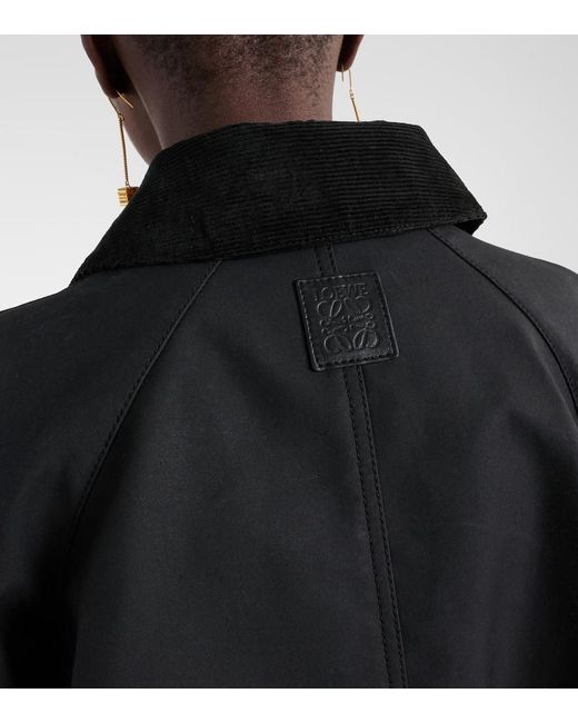 Loewe Black Trapeze Waxed Cotton Jacket